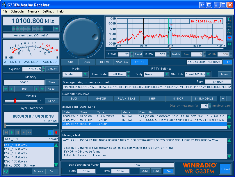 G33EM TELEX User Interface